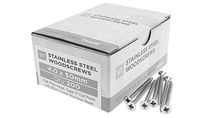 SAMAC Multi Purpose Pozi St Steel Screws 3.5mm (200's)