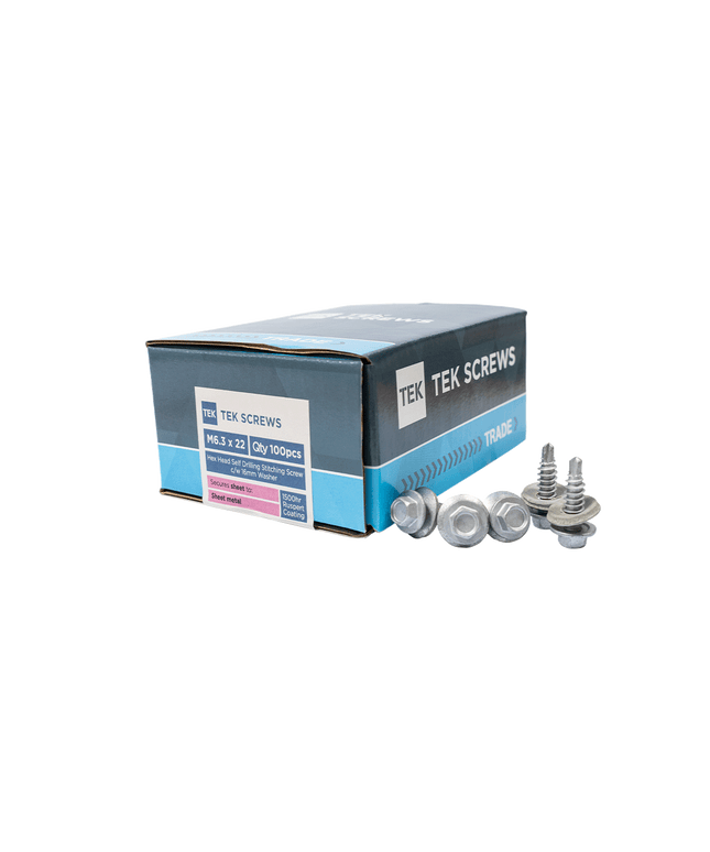 SAMAC Stitching Screws inc 16mm Wash 6.3mm (100)