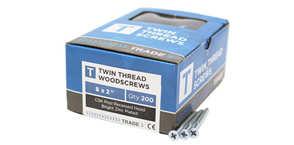 SAMAC BZP Twinthread Pozi Csk Screws (200)