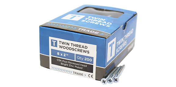 SAMAC BZP Twinthread Pozi Csk Screws (200)