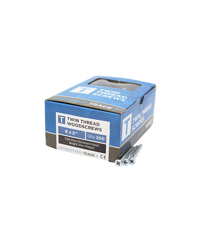 SAMAC BZP Twinthread Pozi Csk Screws (200)