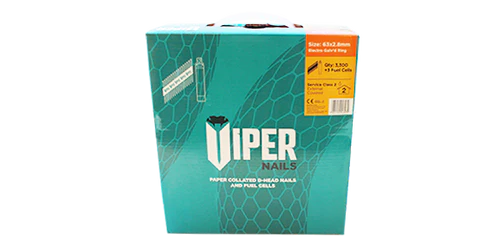 Viper Galvanised Straight Brads 90 × 3.1mm – NO Gas Pack (2200)