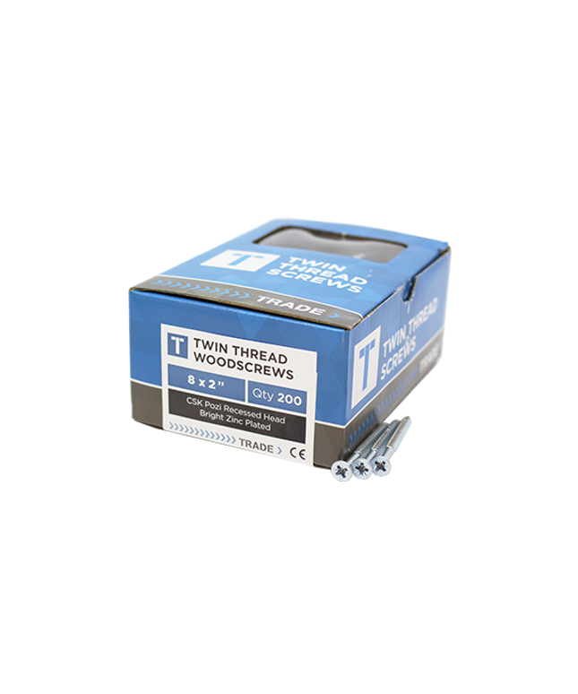 SAMAC BZP Twinthread Pozi Csk Screws (200)