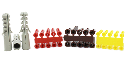 SAMAC Red Plastic Expansion Plugs (1000)